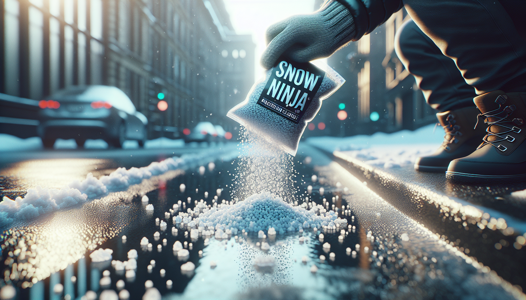 Chlorek magnezu Snow Ninja — skuteczne i bezpieczne odladzanie chodników i dróg Chlorek magnezu Snow Ninja — skuteczne i bezpieczne odladzanie chodników i dróg